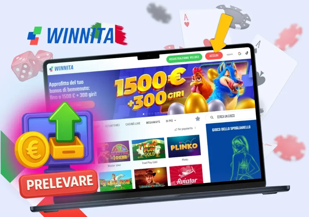 Winnita payment methods and banking illustration